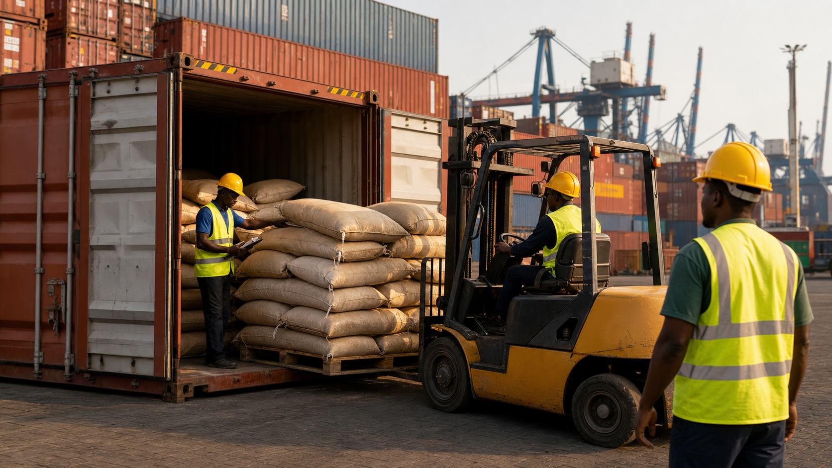 Export-standard bagging and container loading